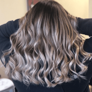 Wavy colored hair